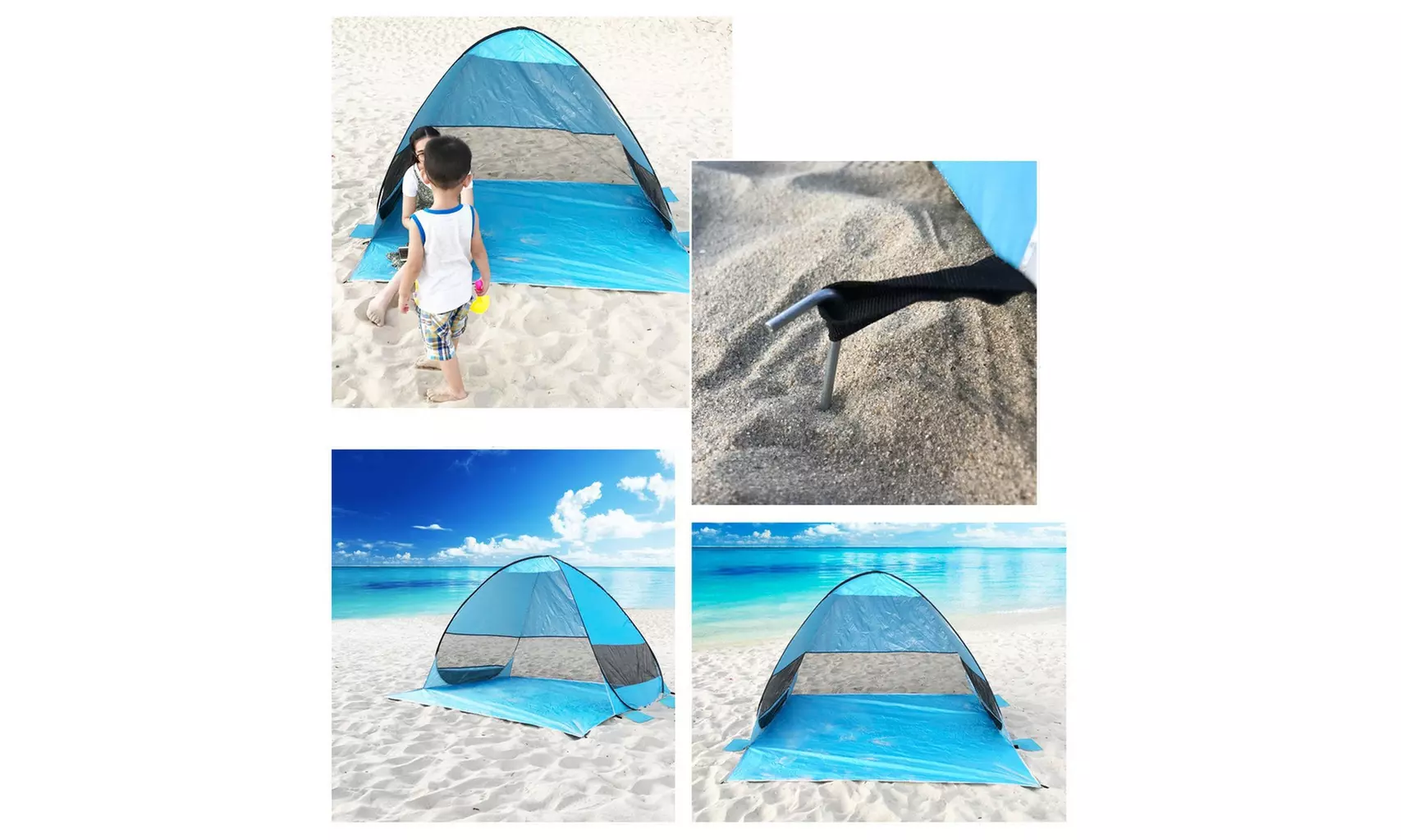 Baby Beach Tent Outdoor Instant Portable Cabana 2-3 Person Anti UV Beach Shelter - Second Medium