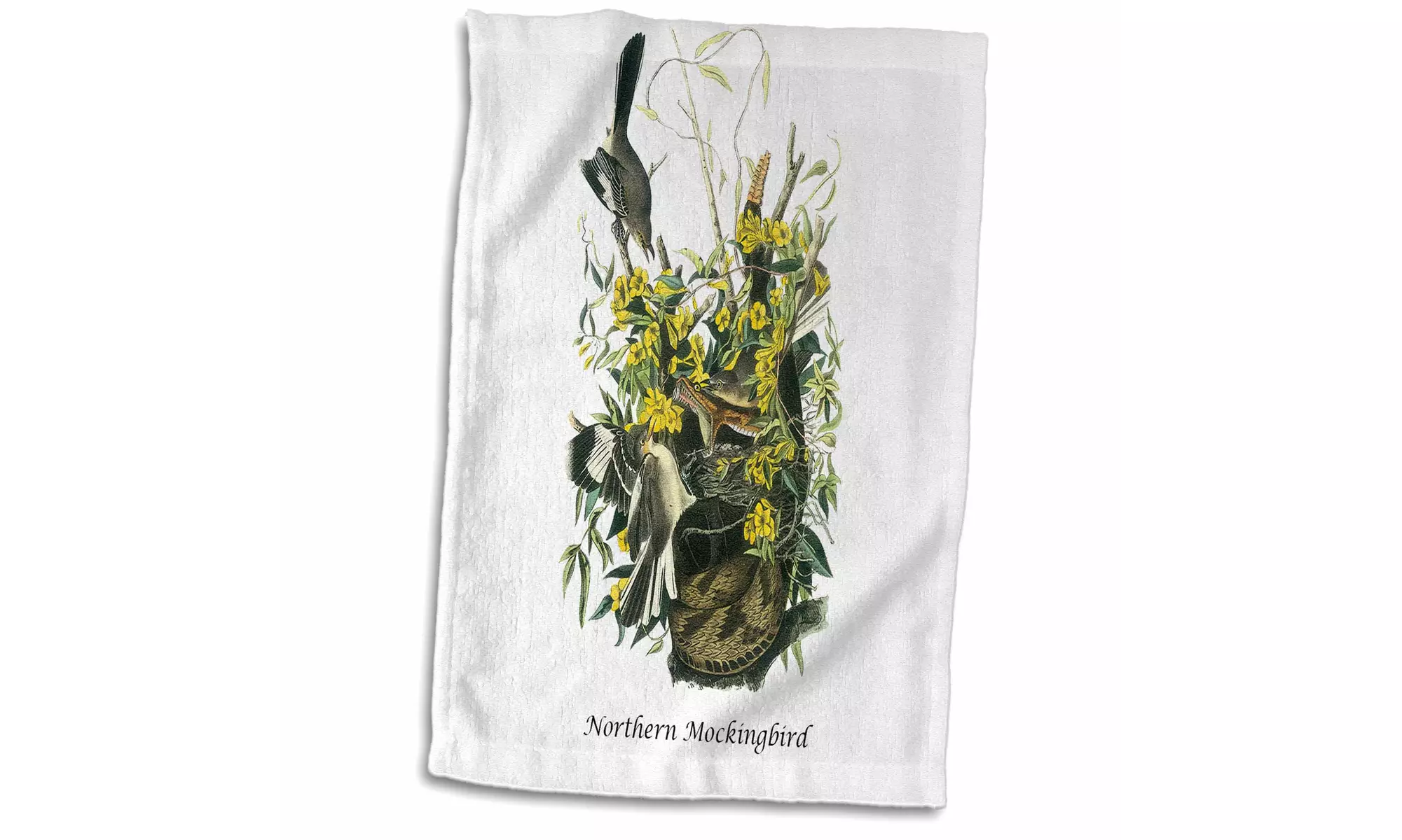  Towel - Northern Mockingbird by John James Audubon - 15 by 22-inches  - Primary Image