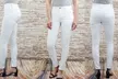 Tummy Tuck Double Button White Skinny Jean - Second Medium