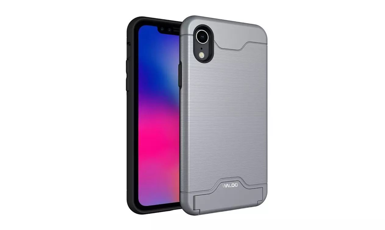 Waloo Brushed Kickstand Case for iPhones 