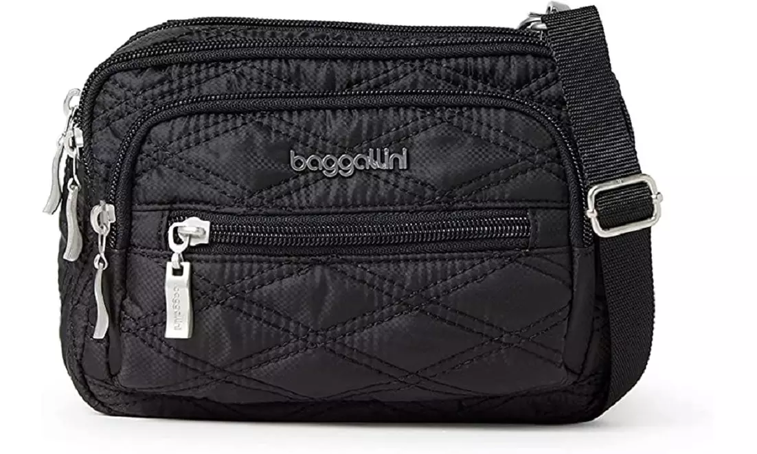 Baggallini Triple Zip Bagg, Small Crossbody Bag for Women - Primary Image