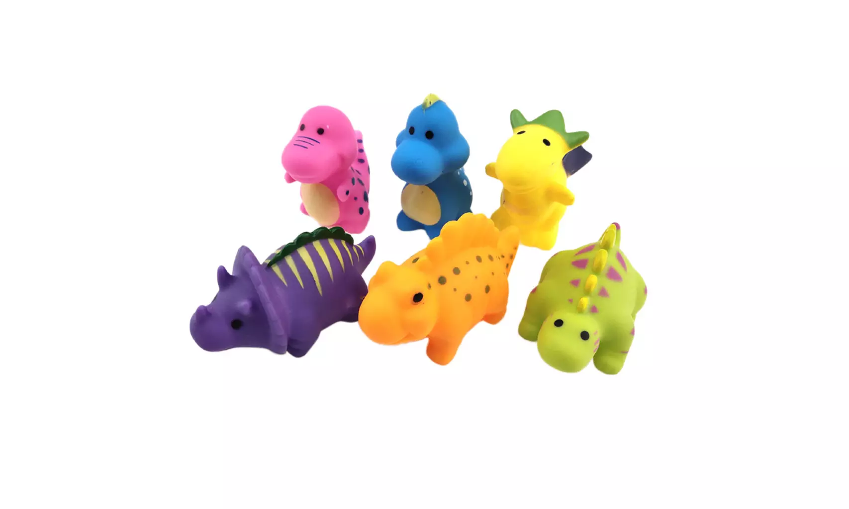 6 Baby Bathroom Toys Set With Water Gun Fun Dinosaur Bathroom Toys - Primary Image