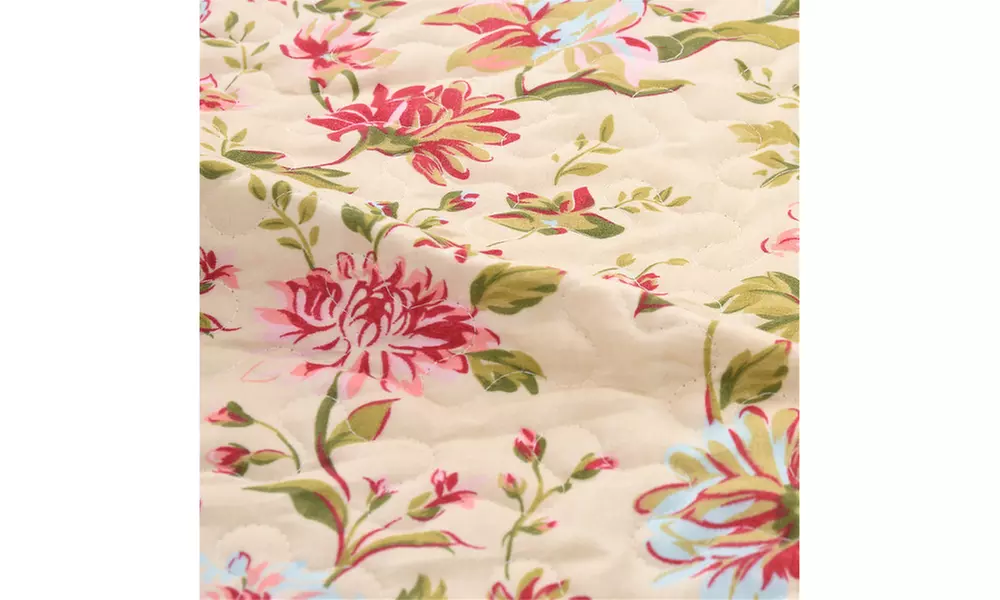 JML 3-Piece Reversible Quilt Set,Home Collection Printed Bedspread With 2 Shams