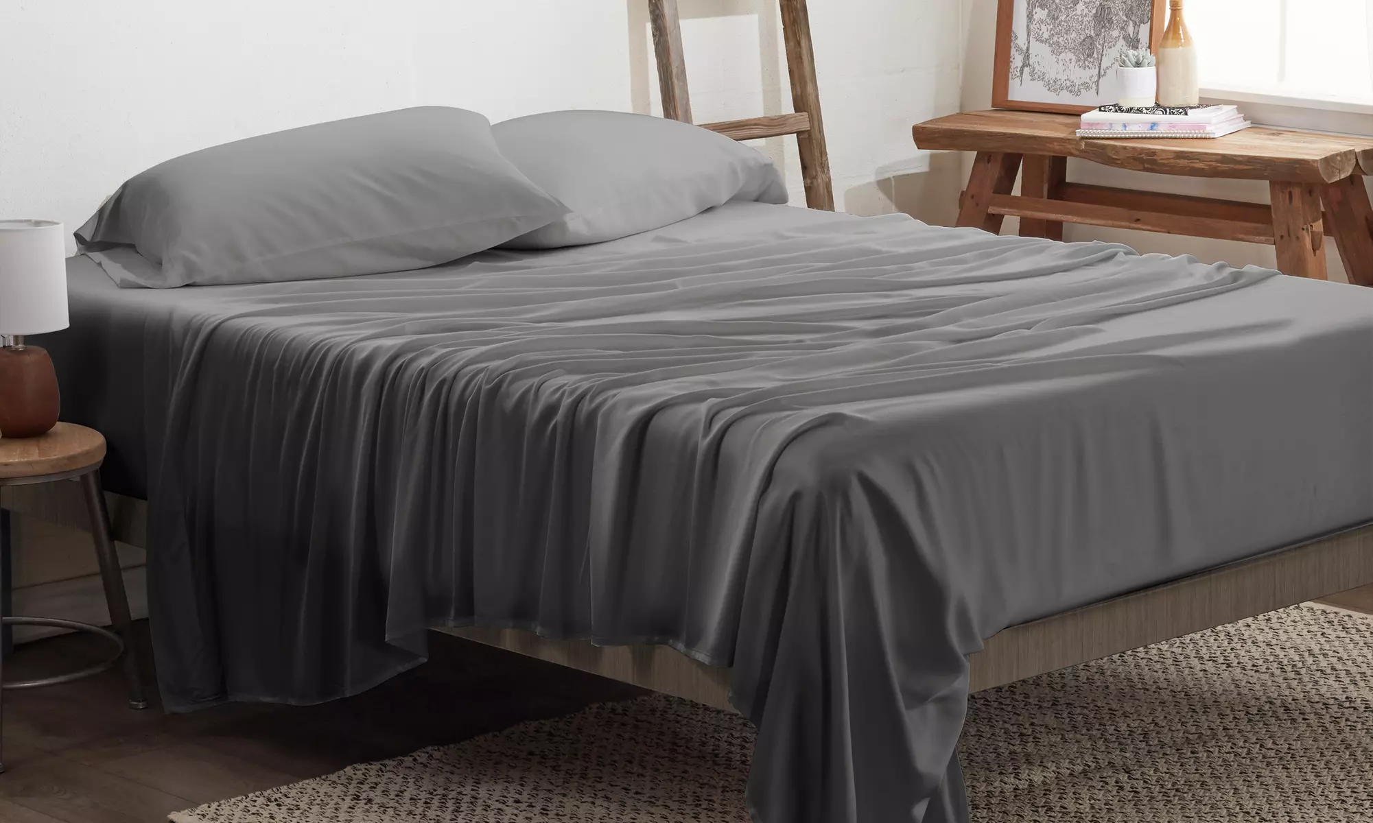 Merit Linens Premium Bamboo 4 Piece Luxury Bed Sheet Set