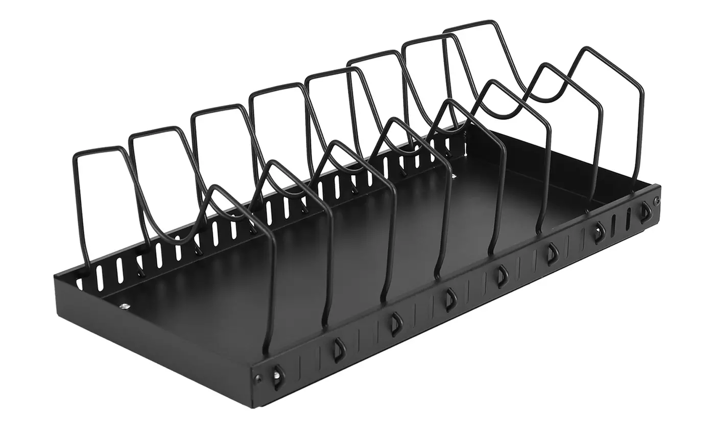 NewHome Pull-Out Pots & Pans Organizer with 8 Adjustable Dividers for Cabinets