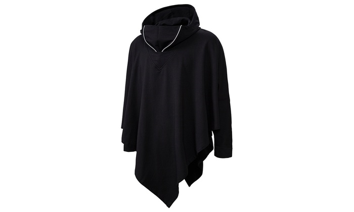 hooded poncho with sleeves