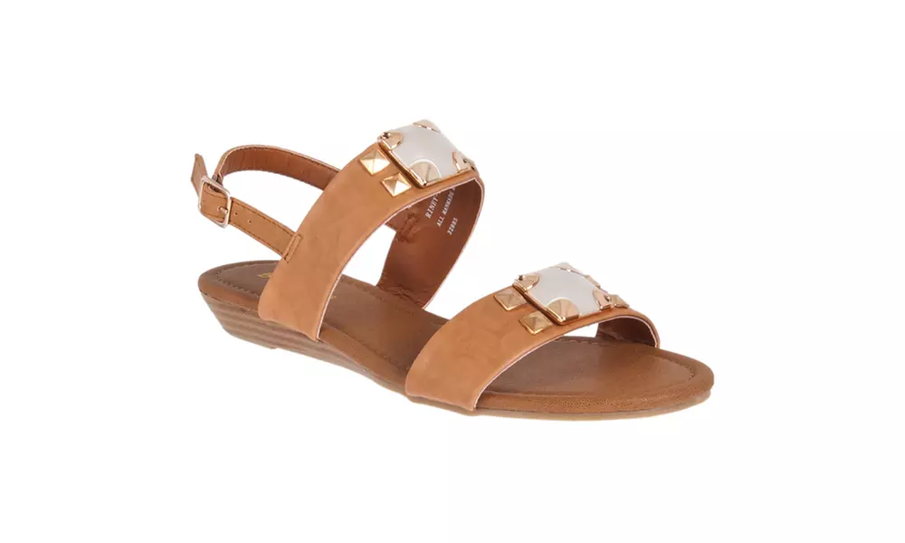 Riverberry Women's 'Riney' Embellished Sandals, Natural - Primary Image
