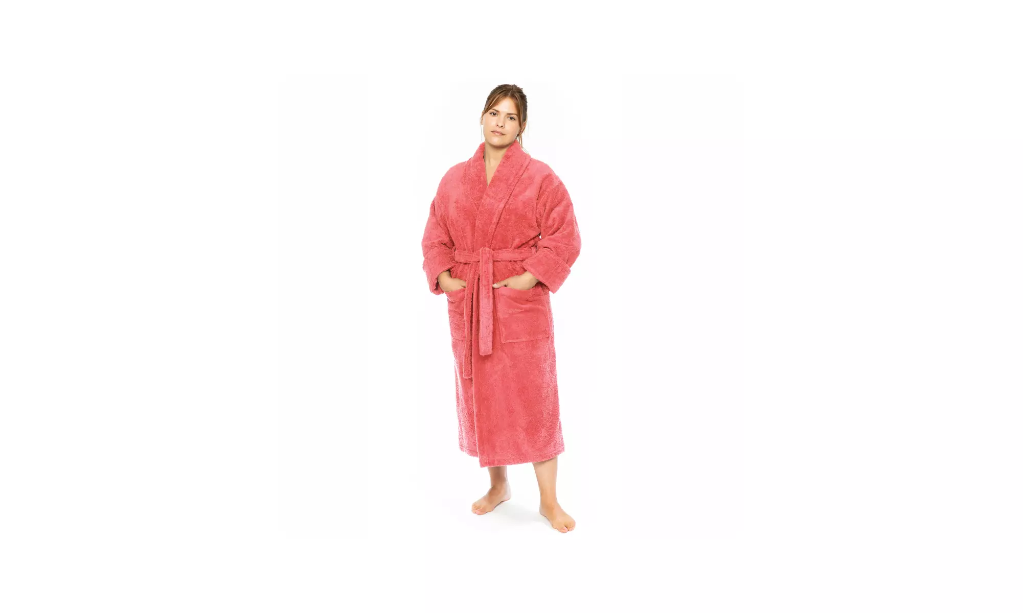 Classic Turkish Towels Shawl Collar 550 GSM Turkish Terry Cloth Robe - Primary Image