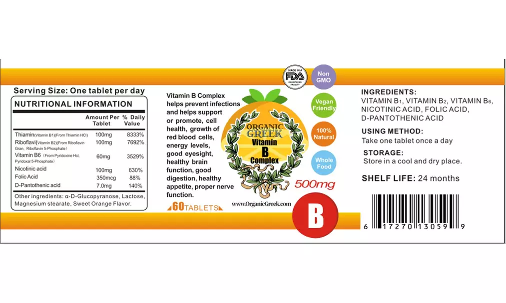 Vit B Complex Supports Production of Energy,Healthy Nervous System Pack Of 2 - Second Medium