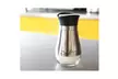 Elegant BPA Free Salt Pepper Shakers Stainless Steel Glass Set With Stand, 4oz - Image 3