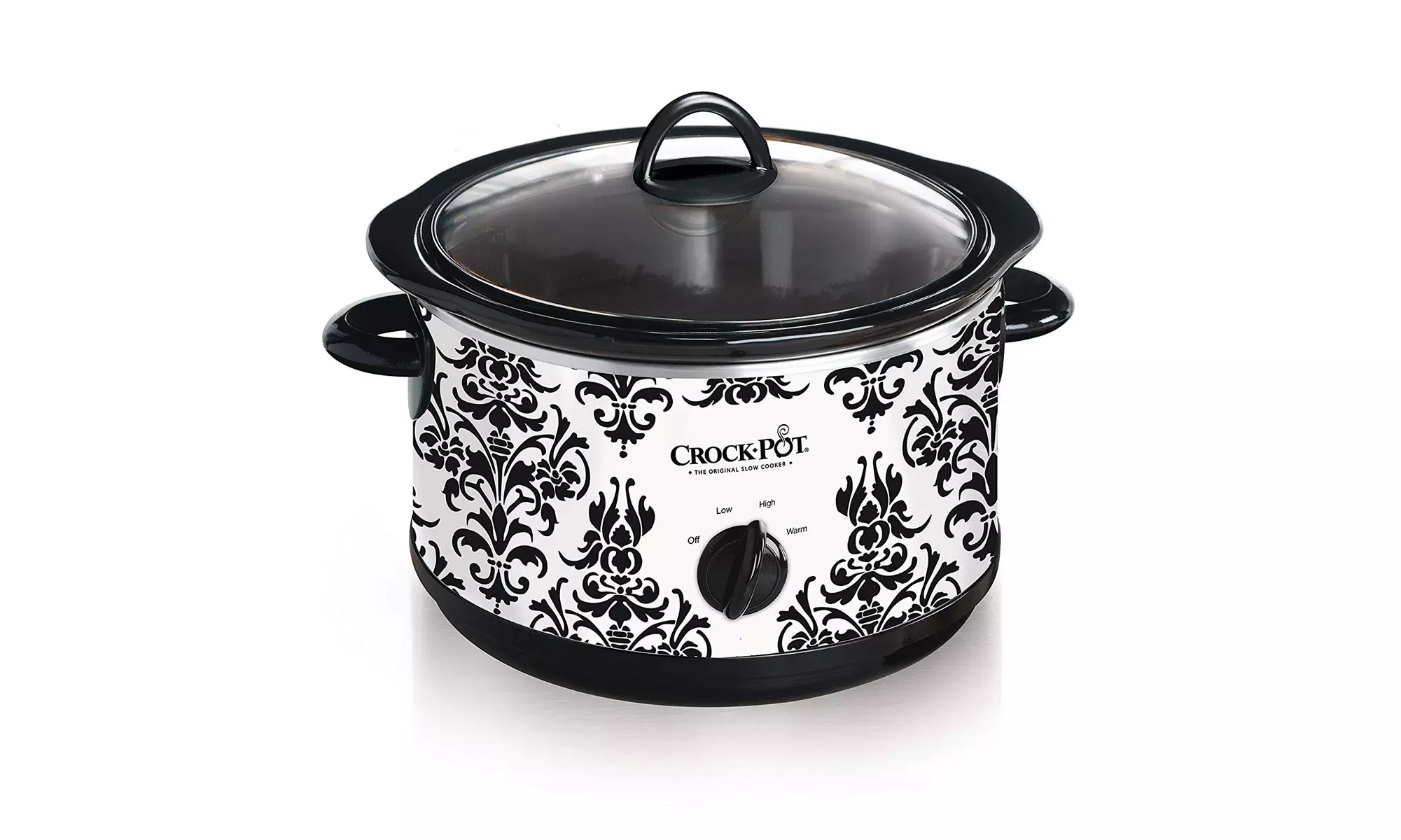 Crock-Pot 4.5-Quart Manual Slow Cooker, Damask Pattern - Primary Image
