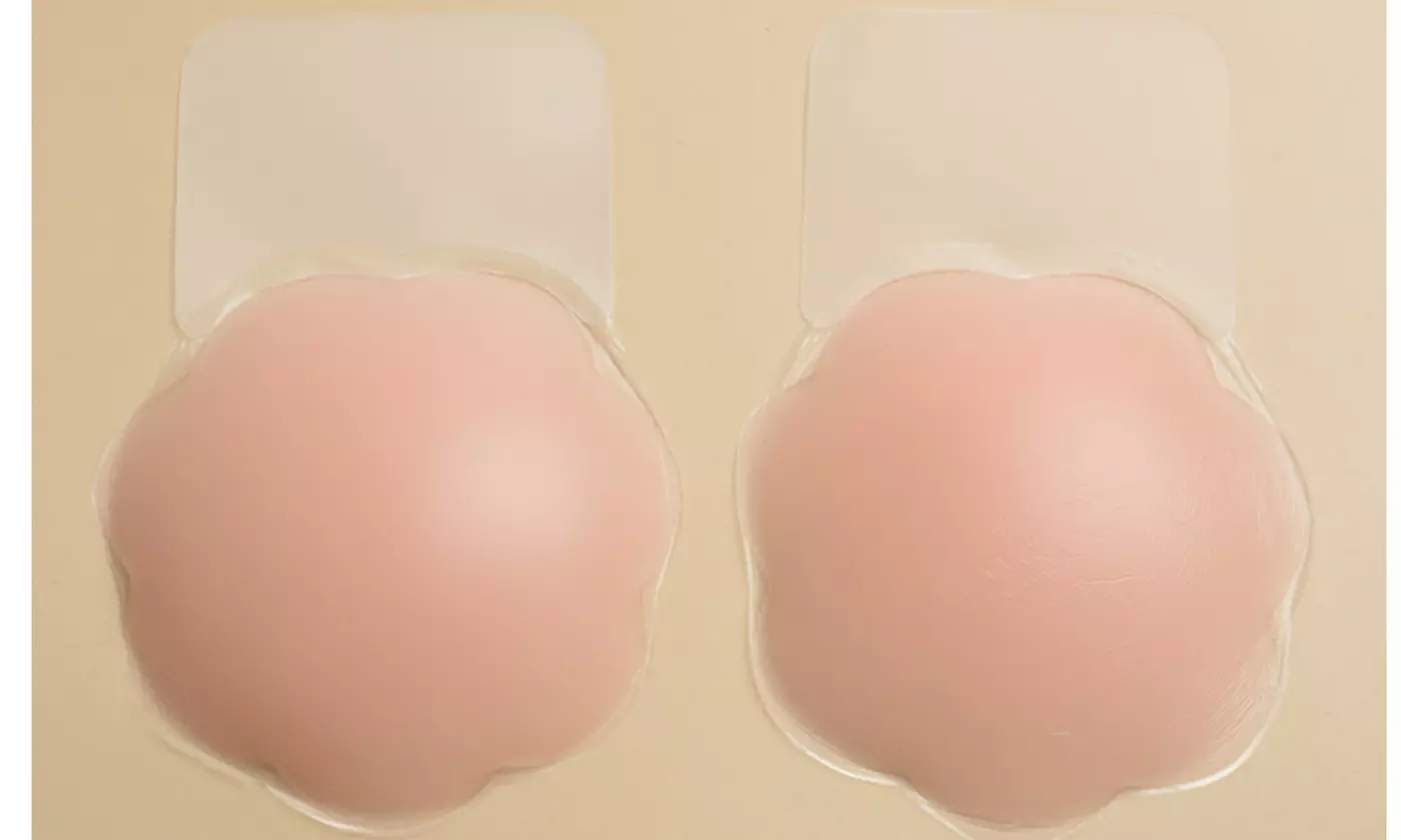 Nippleless Covers, Silicone Breast Lift Reusable Breast Pasties Petals - Second Medium