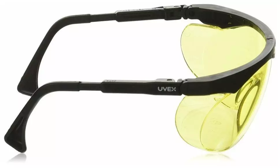 Uvex Skyper Safety Glasses, Black Frame, Amber Lens, Ultra-Dura Hardcoat #S1902 - Primary Image