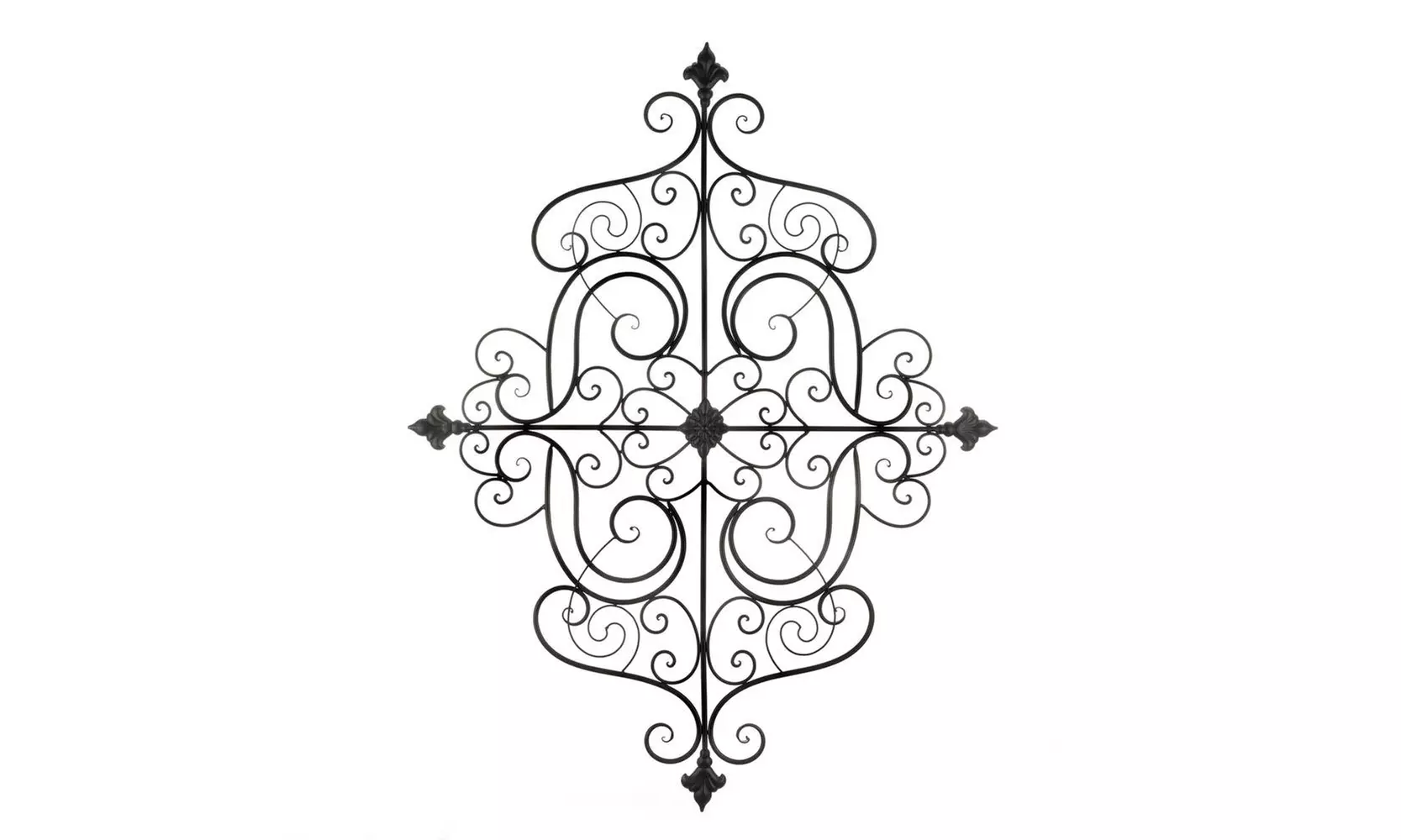 Fleur-De-Lis Scrollwork Wall Plaque - Primary Image