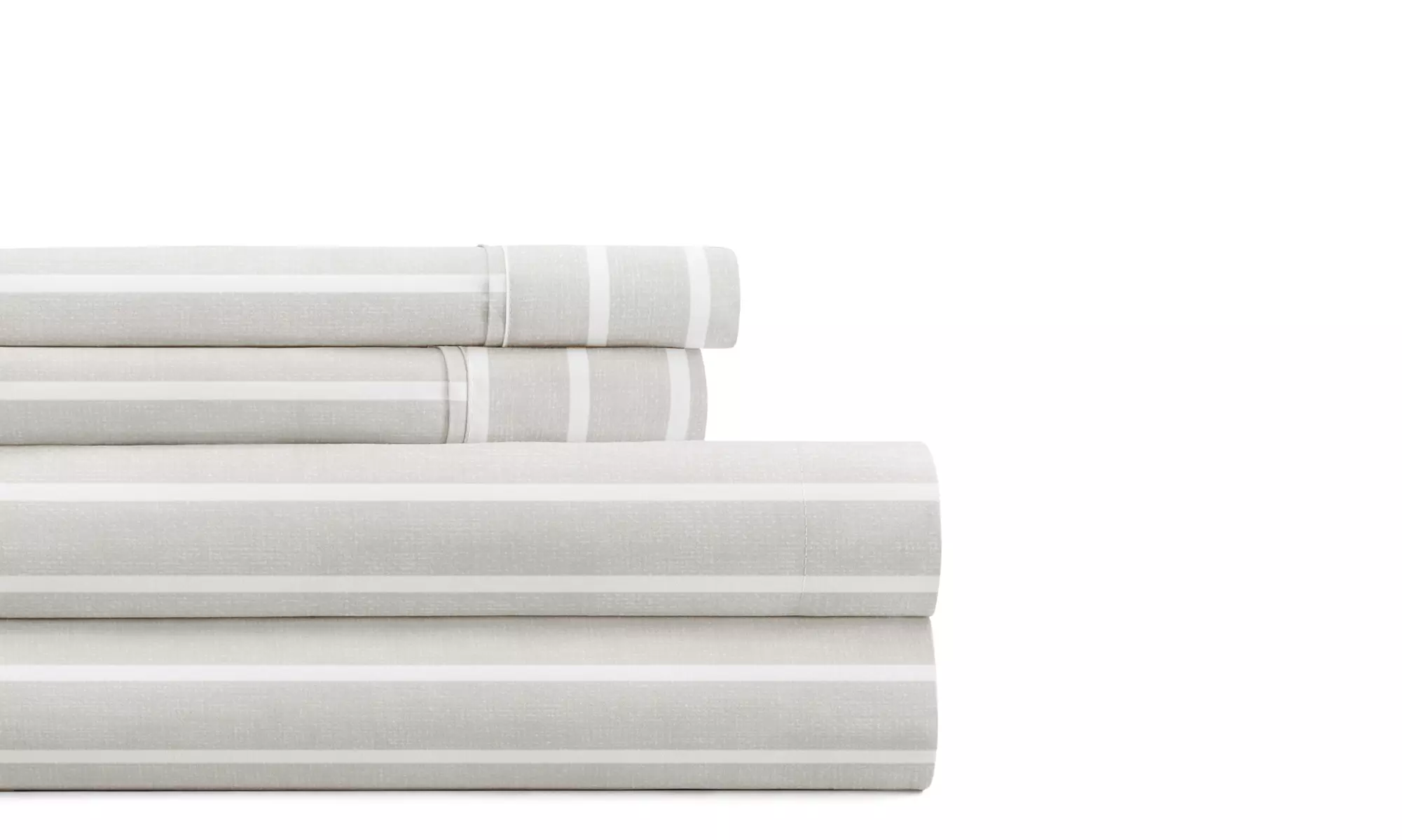 Simply Soft 4 Piece Sheet Set Patterned Microfiber Bedding, Soft Stitch Stripe