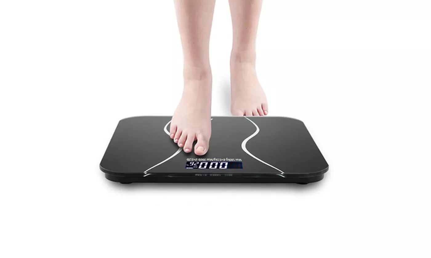 LEADZM 180Kg Digital Body Weight Bathroom Scale with Step-On Technology Black - Second Medium