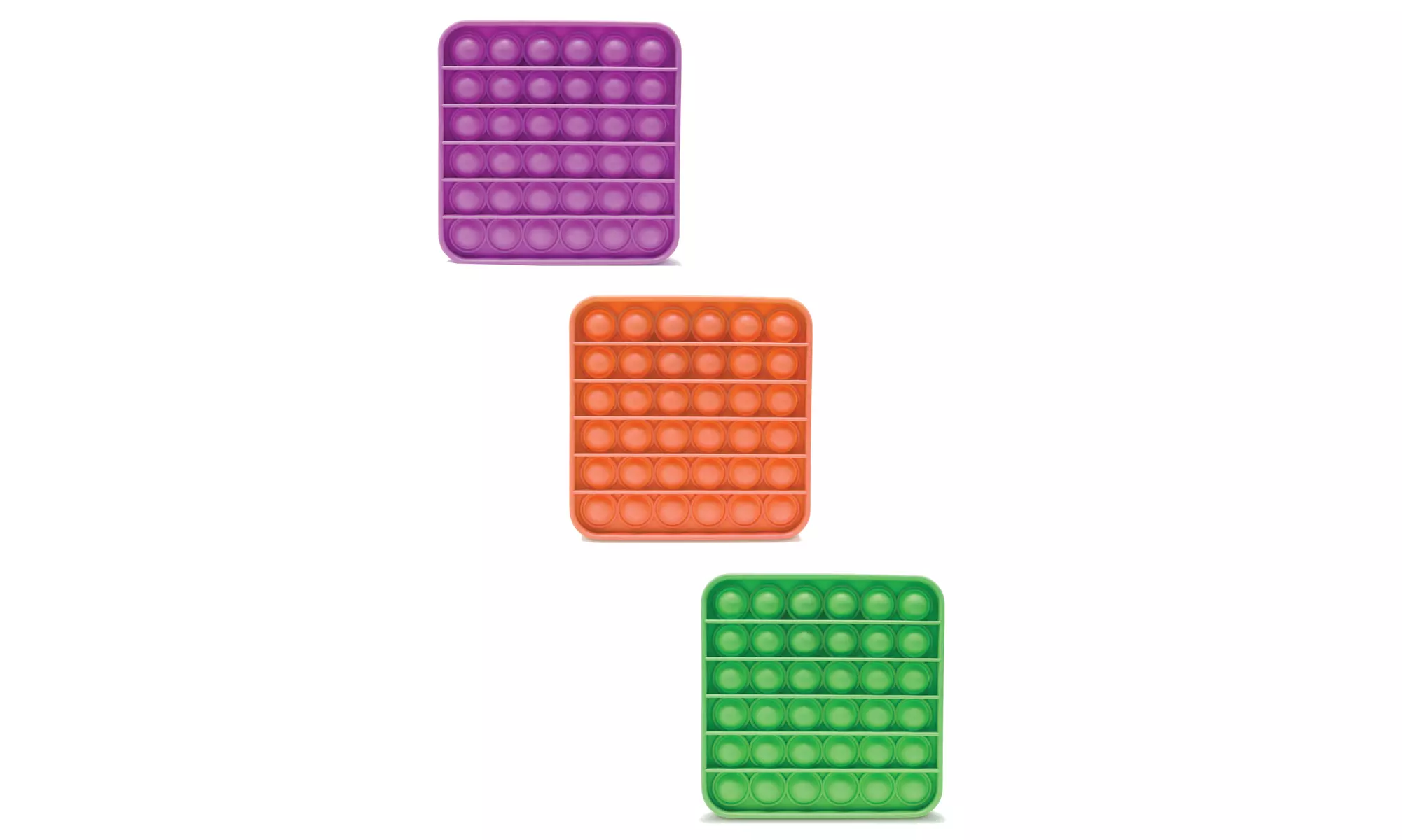 Push Bubble Pop Fidget Toy Square 3 Colors - Primary Image