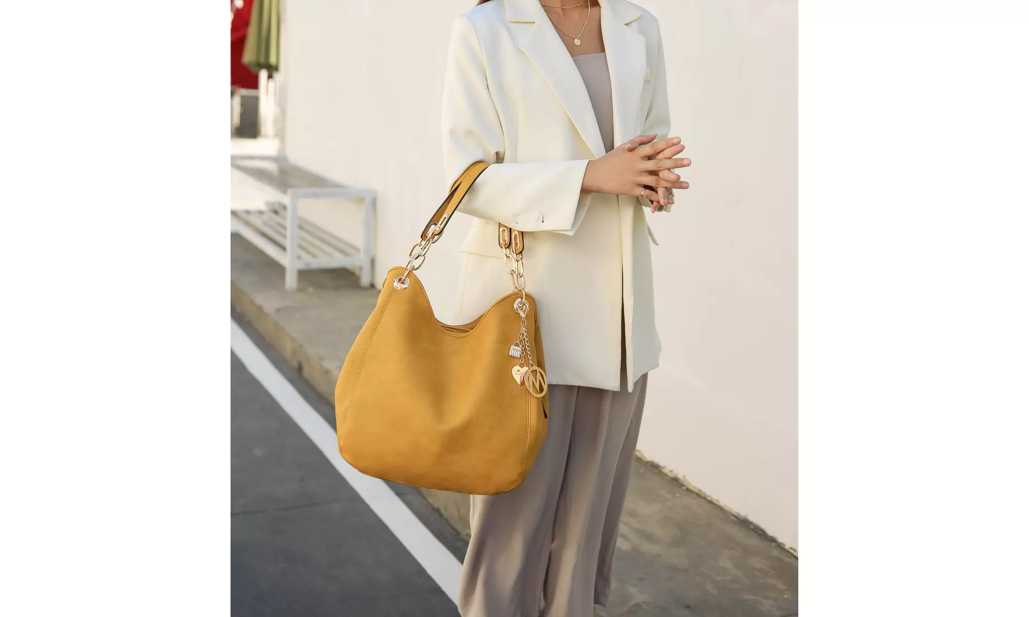 MKF Collection Ashley Hobo Bag & Wallet Set for women Vegan Leather by Mia K