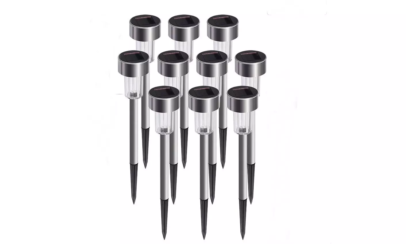 10 Packs Solar Garden Pathway Lights - Second Medium