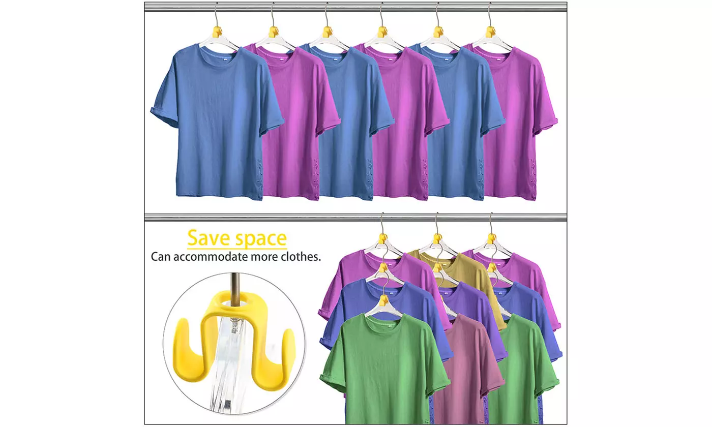 Double-Sided Clothes Hanger Connector Organizer Hooks Extender Clips 