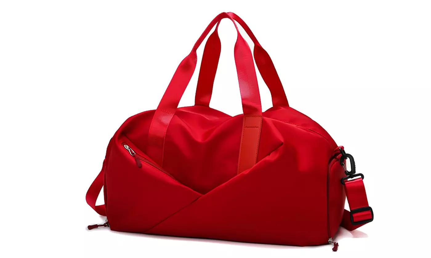 Large Sports Travel Duffel Bag Weekender Overnight Bag with Wet Pocket Gym Tote