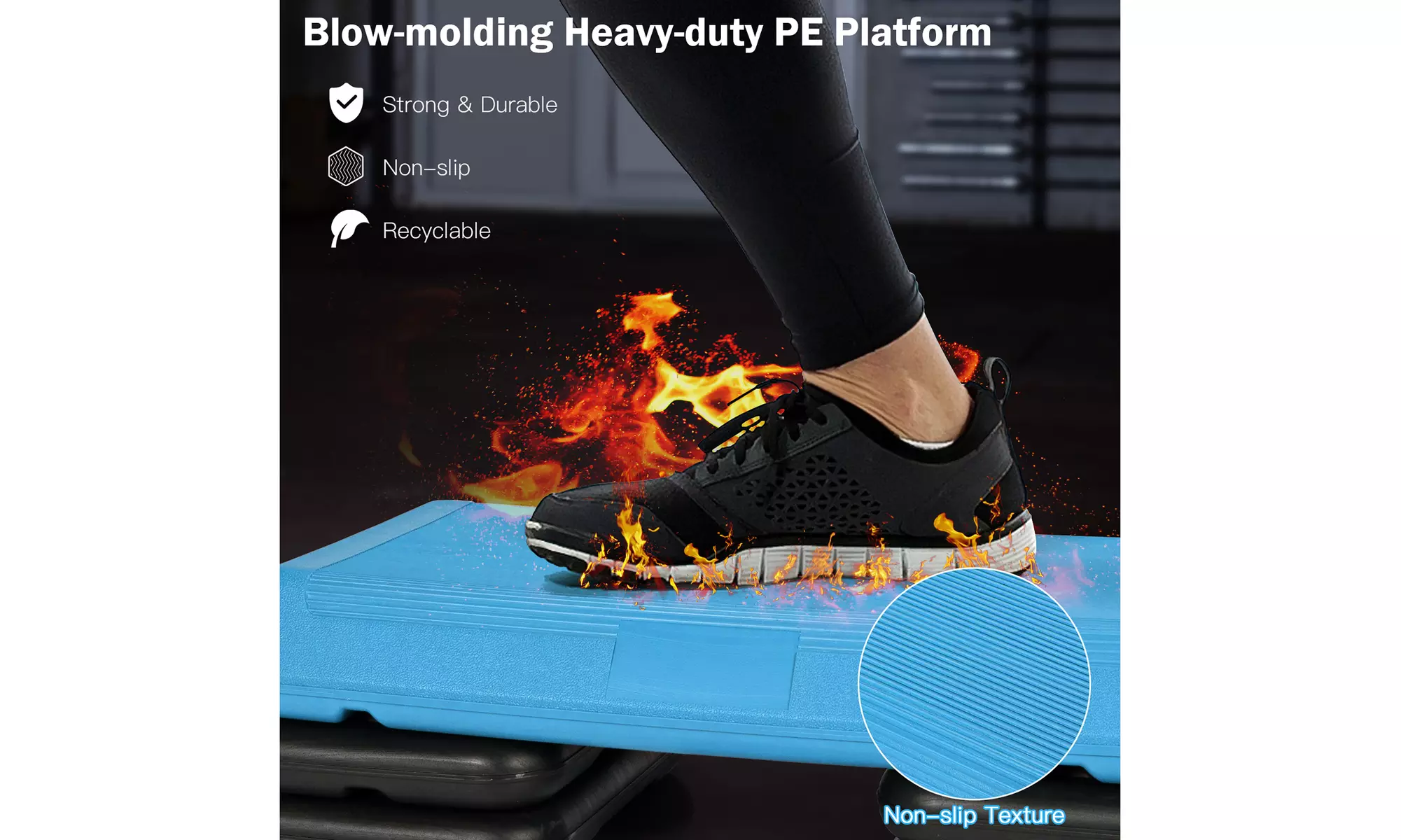Costway 29'' Adjustable Workout Fitness Aerobic Stepper Exercise Platform Riser