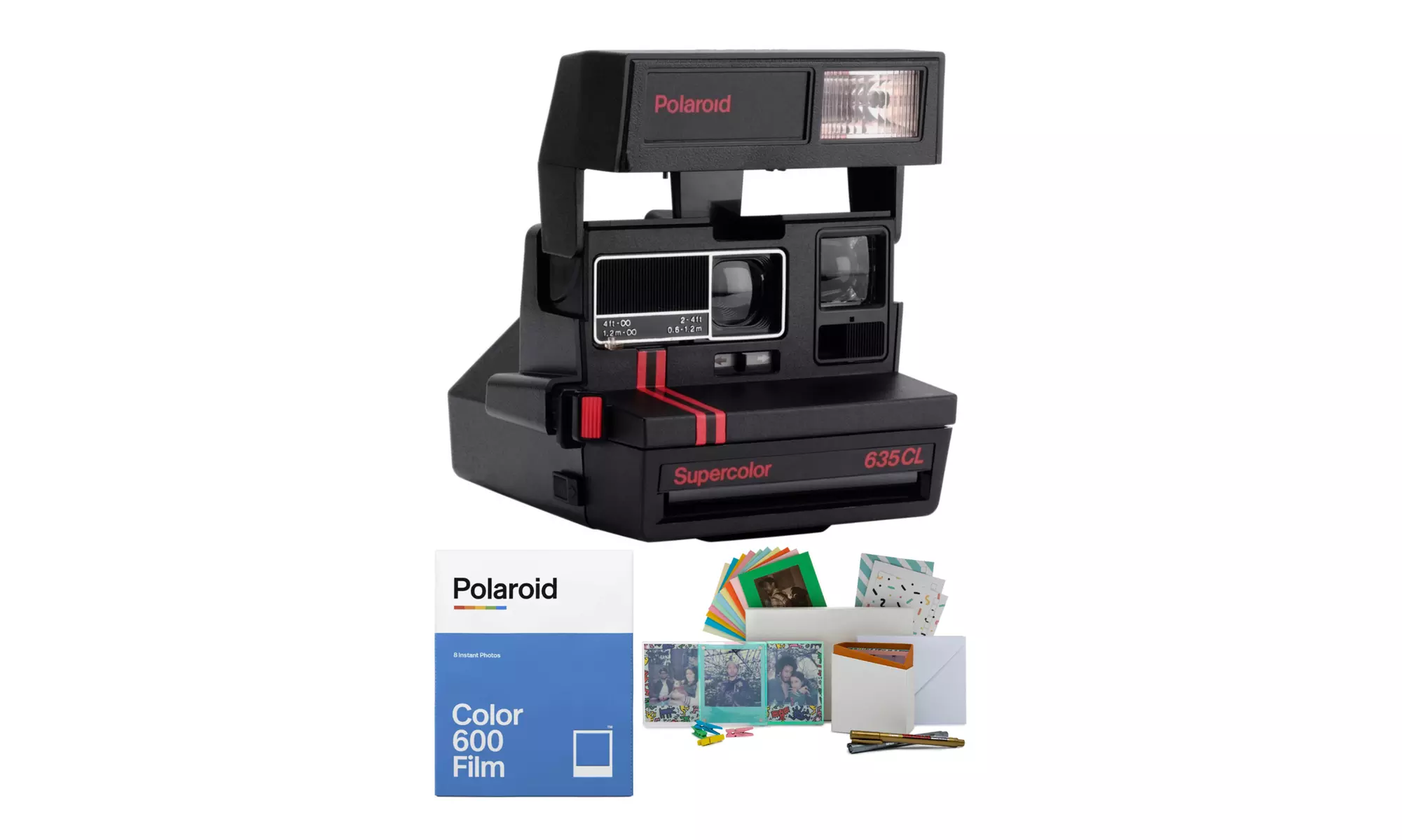 Polaroid 635 CL Supercolor Instant Film Camera with 600 Color Film Bundle - Primary Image