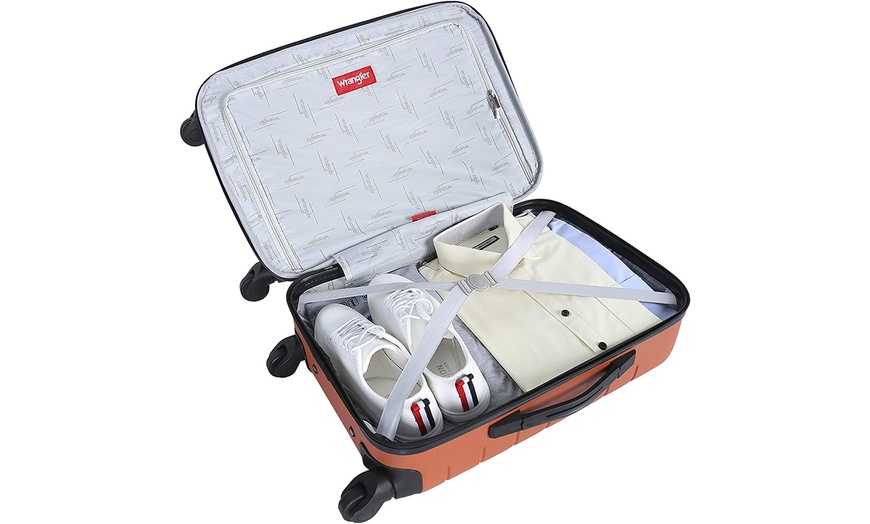 Wrangler Smart Luggage Set with Cup Holder and USB Port | Groupon