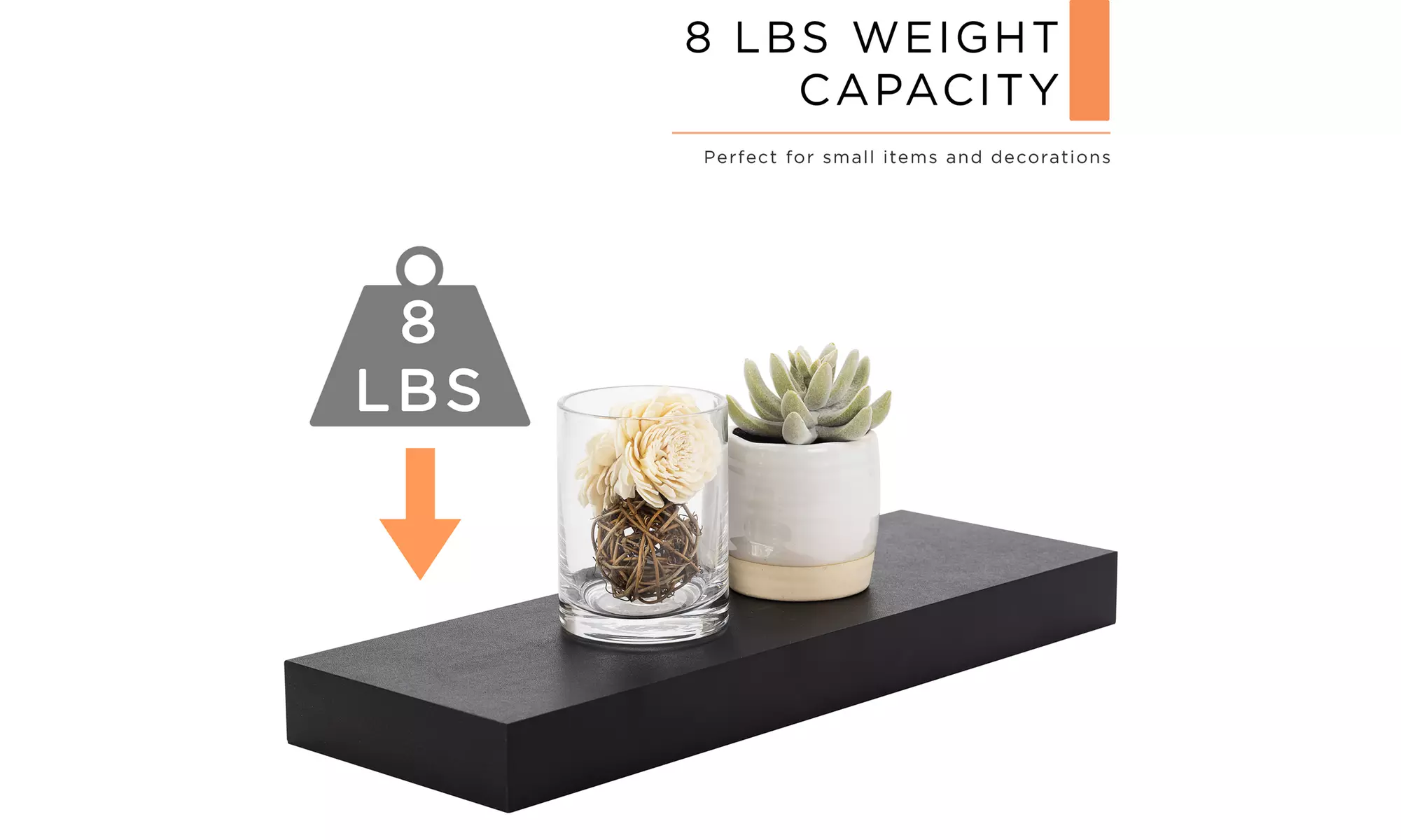 Sorbus Floating Shelves, Modern Hanging Wall Shelf Décor - 16 Inches - 3 Pack