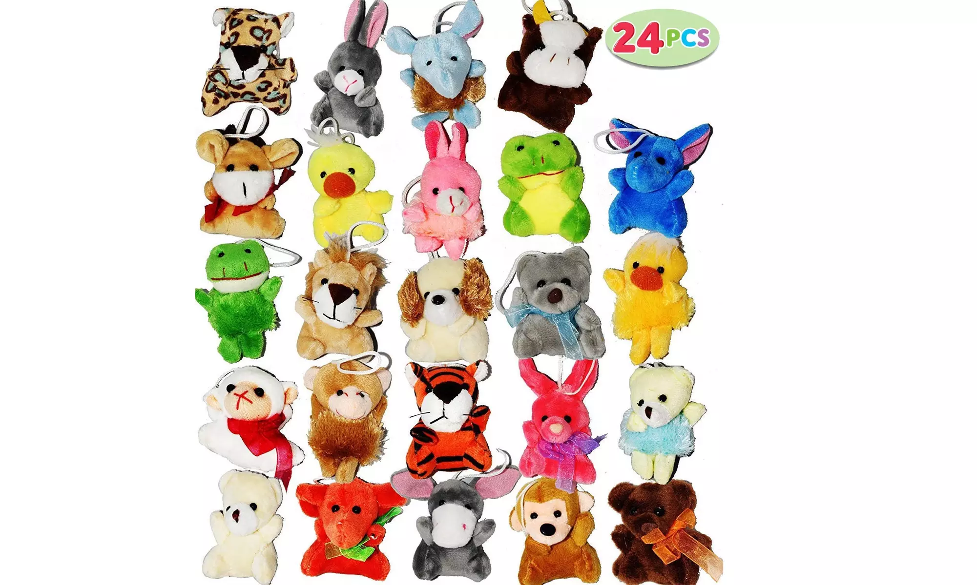 Joyin Toy  24 Pack of Mini Animal Plush Toy Assortment - Second Medium