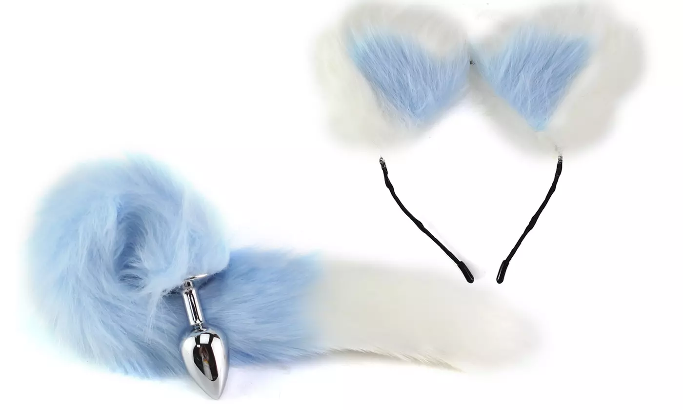 Fox Tail And Ears Anal Plug Couple Cosplay Game Funny Toy