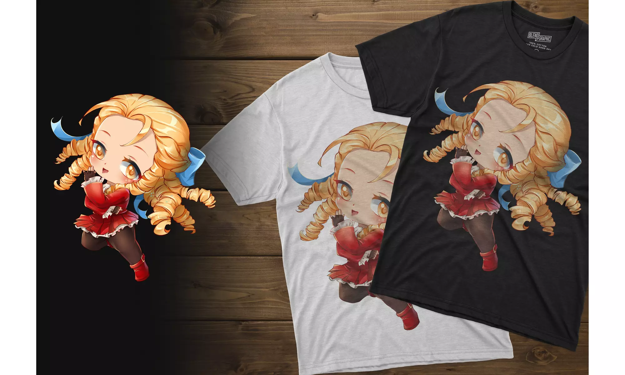 Karin Street Fighter T-Shirt Anime Chibi - Primary Image