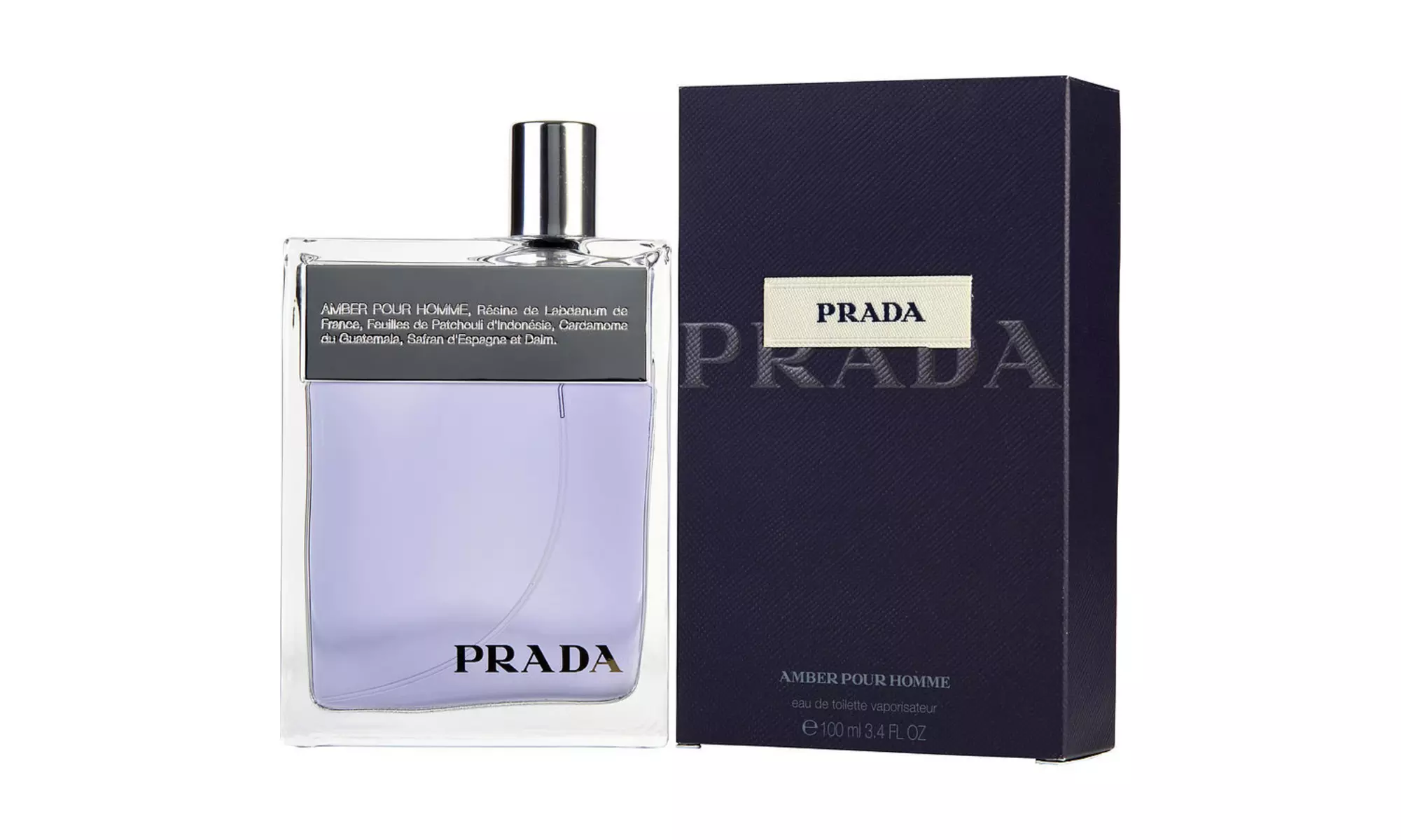 Prada Amber Pour Homme Eau de Toilette Spray for Men 3.4 Fl. Oz.