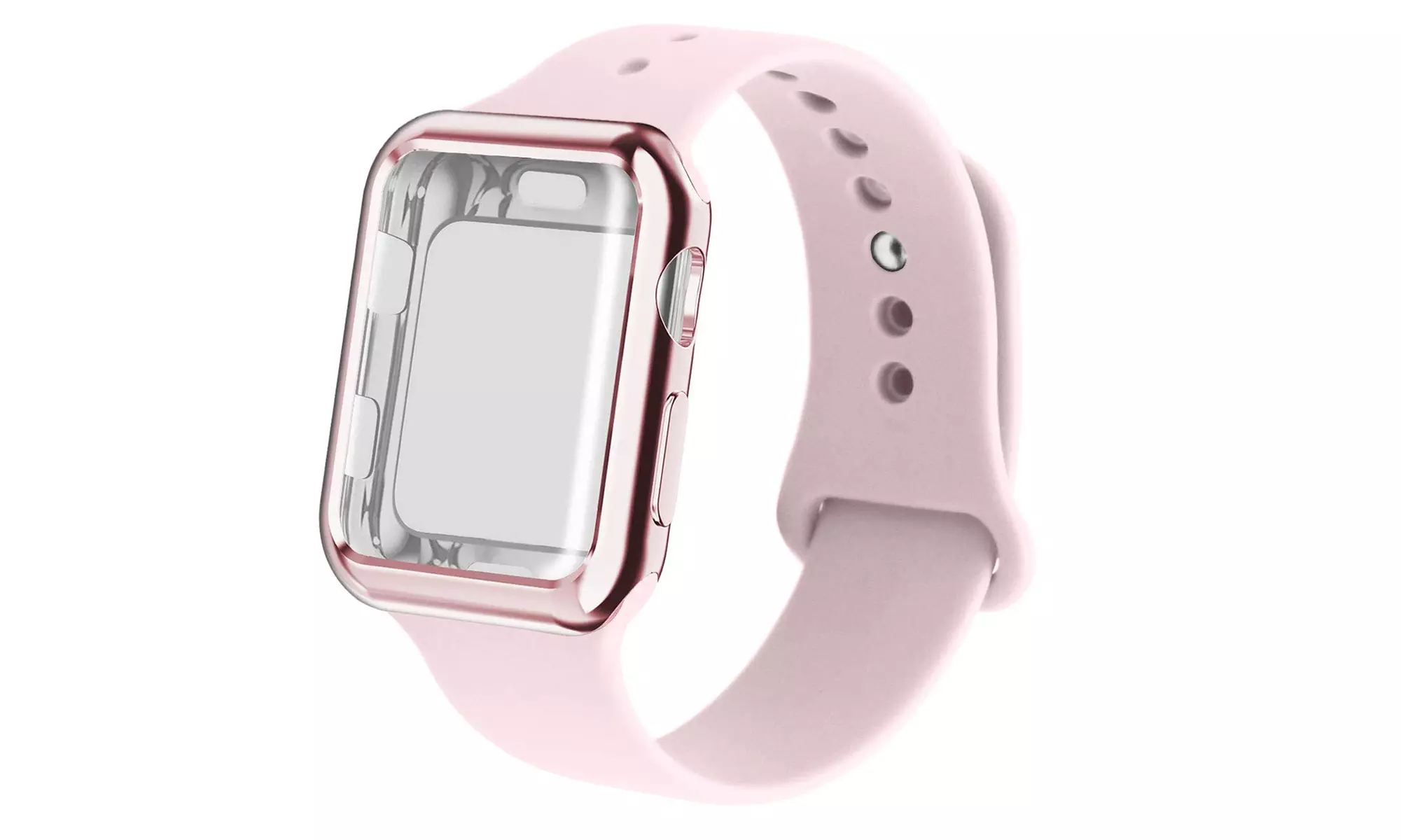Silicone Sport Band W/ Full Protection Case for Apple Watch 6/SE/5/4/3/2/1 - Primary Image