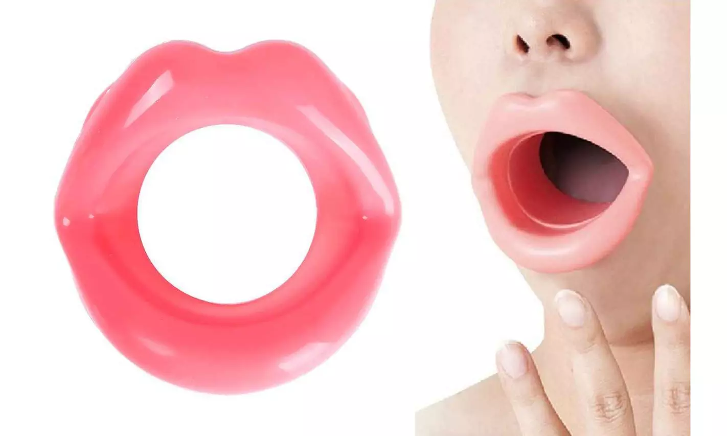 Face Exercise Slim Exerciser Muscle Lips Slimmer Massage Silicone Rubber Plumper - Primary Image