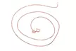 Italian 14k Rose Gold plated Solid Sterling Silver Box Chain - Second Medium