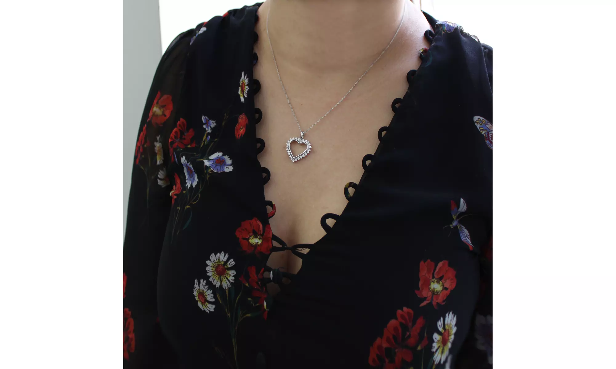 1/2ct tw Diamond Heart Pendant in Sterling Silver by Fifth and Fine - Primary Image