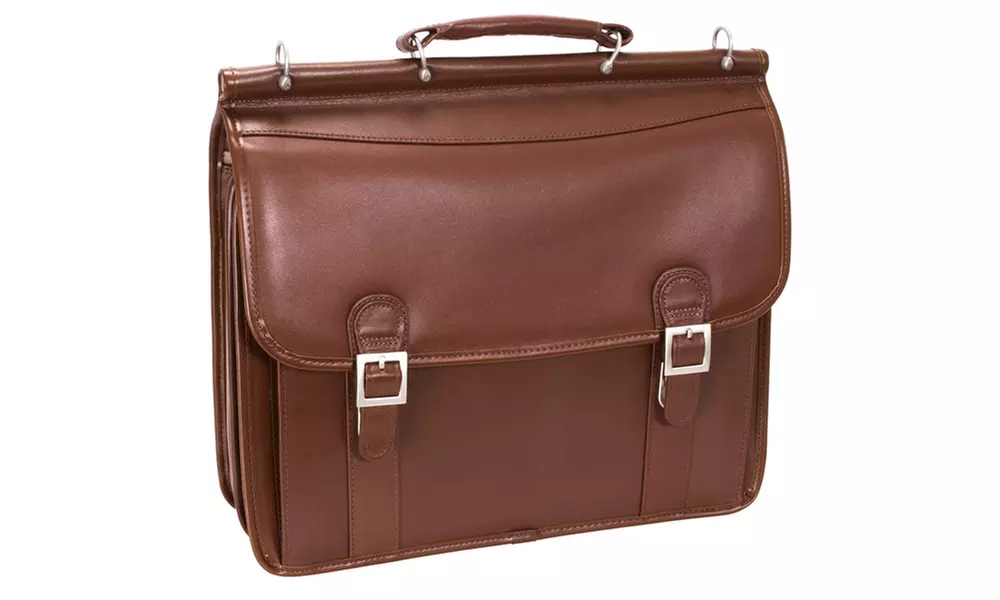 McKlein Halsted Men's Leather Briefcase - Primary Image