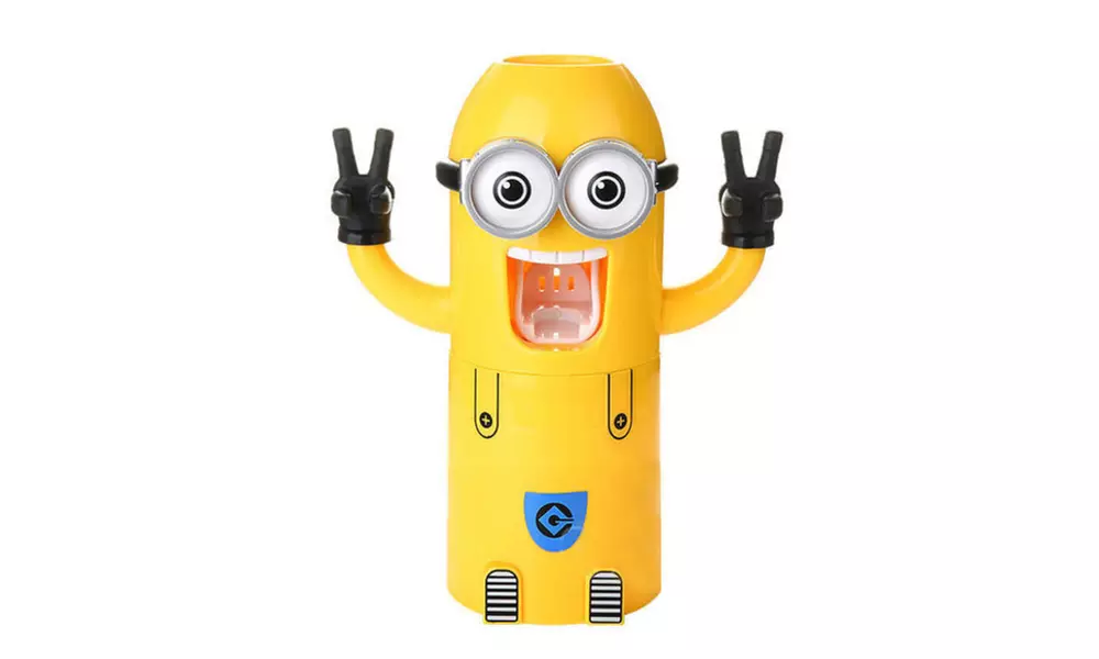 Minion-Themed Wall Mounted Toothpaste Dispenser & Toothbrush Holder - Second Medium