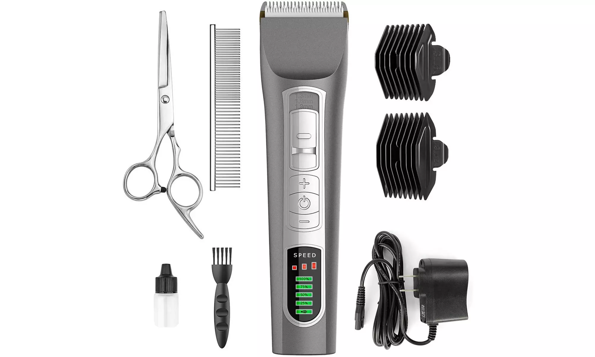 oneisall Dog Clippers Heavy Duty, 3-Speed Rechargeable Cordless Pet Grooming  - Primary Image