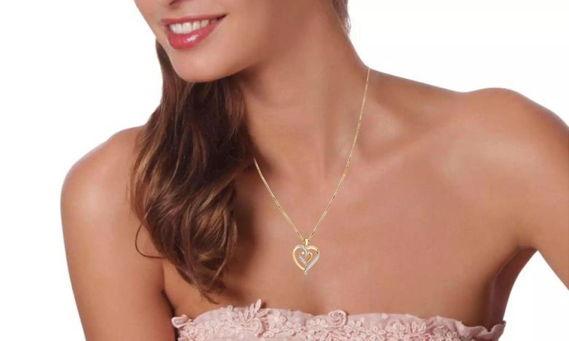 Clearance: 1/10 CTTW Diamond Jewelry Set in 18K Gold Plating (3-Piece)