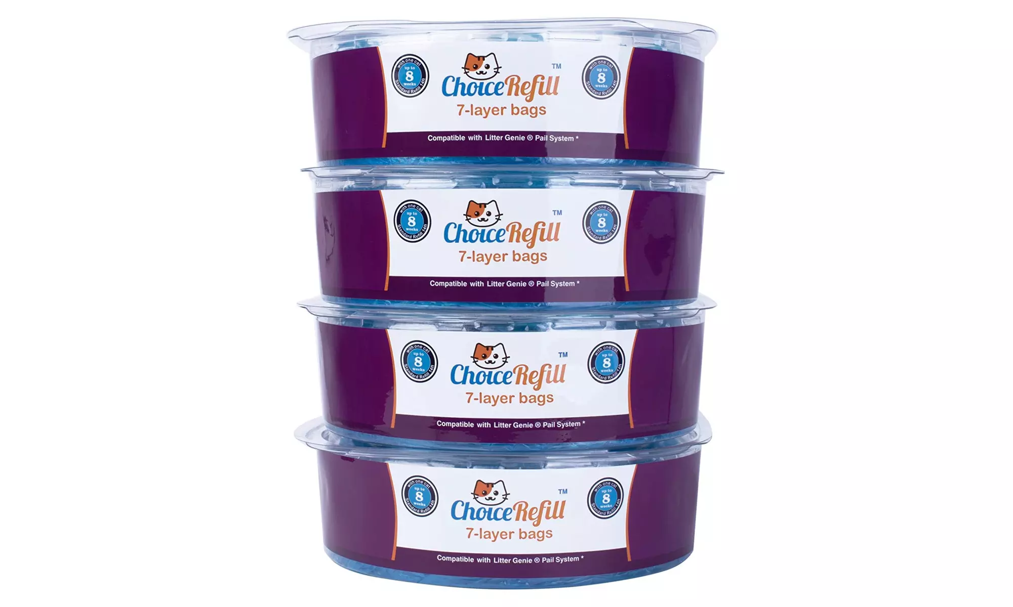 ChoiceRefill Improved Design Compatible with Litter Genie Pail - 4 Pack - Primary Image