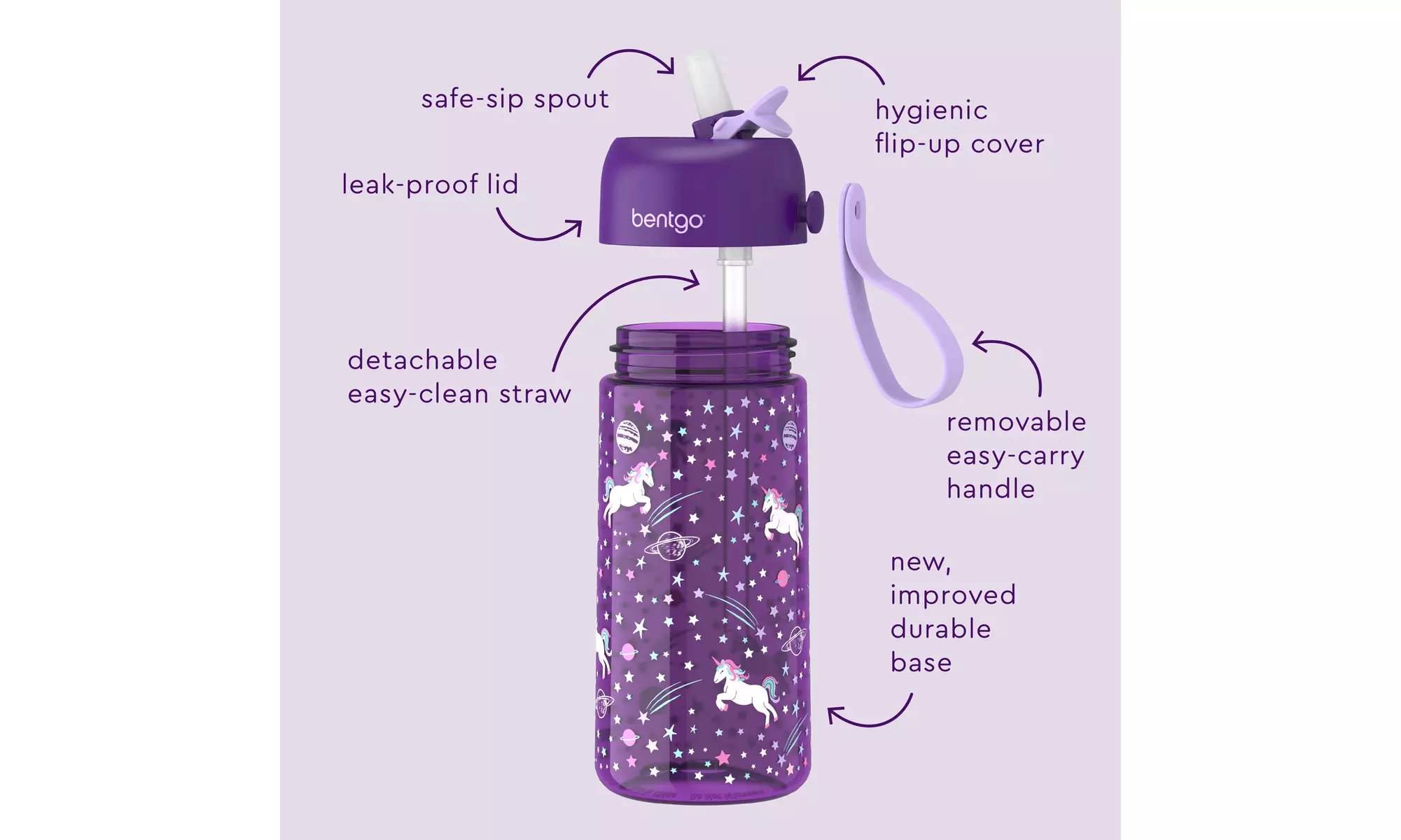 Bentgo Kids Water Bottle (1 and 2 Pack options)