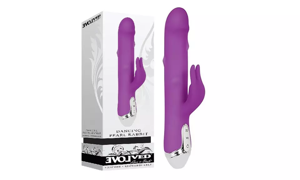  Dancing Pearl Rabbit Rechargeable Silicone Purple USB cable included - Primary Image
