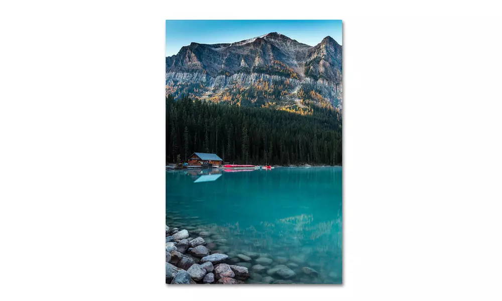 Pierre Leclerc 'Cabin at the Lake' Canvas Art - Second Medium