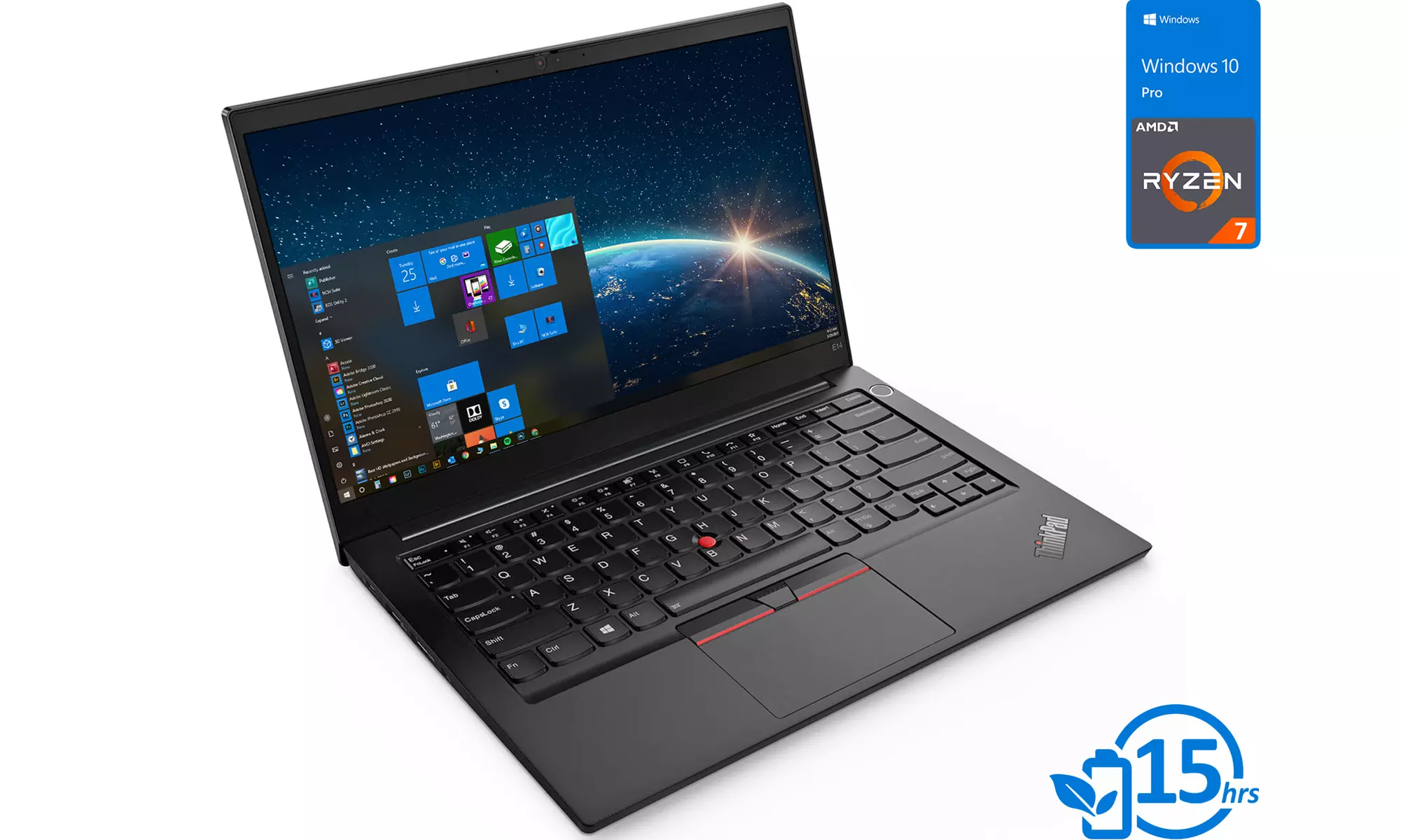 Lenovo ThinkPad E14 Gen 3, 14" FHD, R7 5700U, 16GB RAM, 1TB SSD, Windows 10 Pro - Primary Image