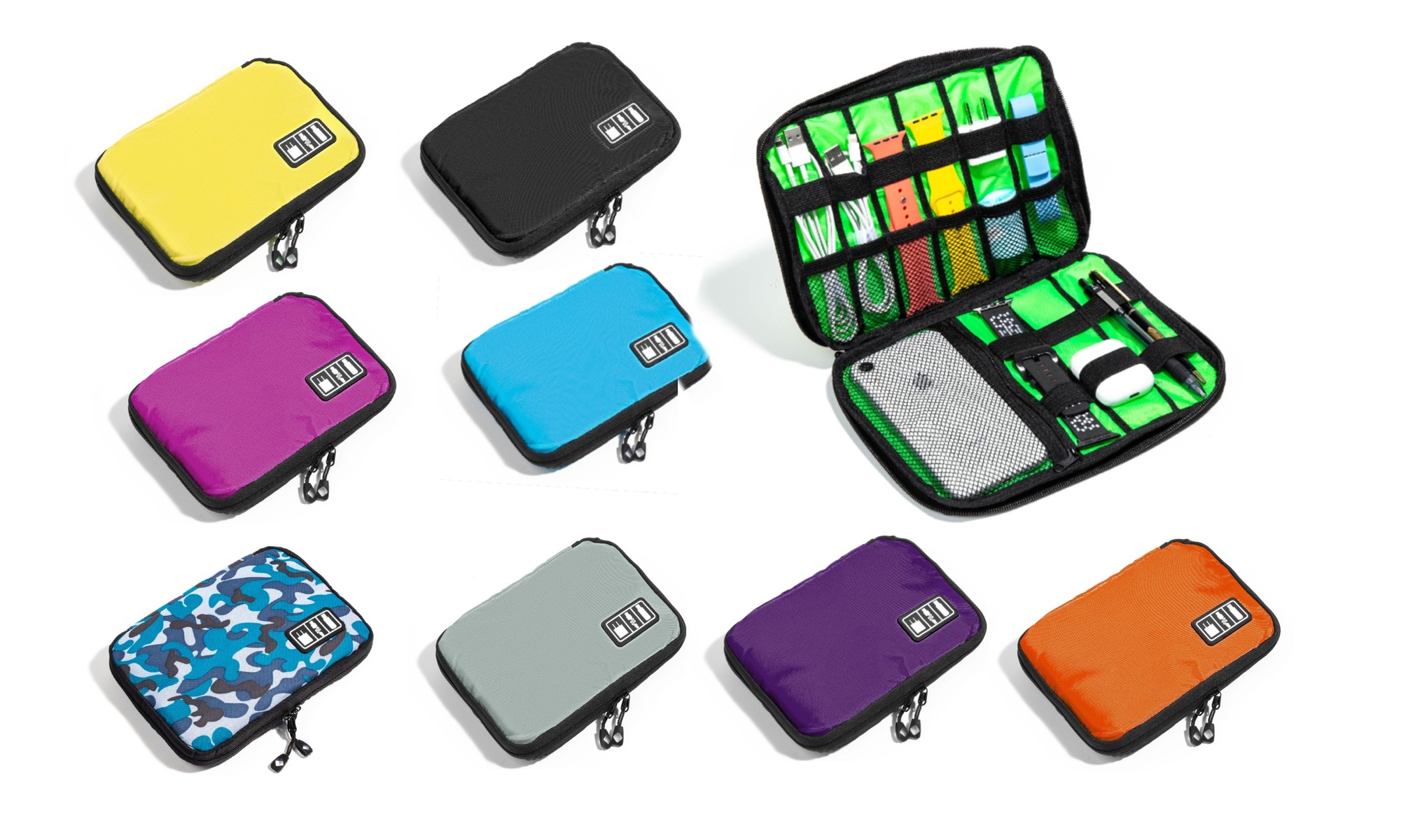 Organizer Travel Bag for Small Electronic Accessories Gadgets Cables Charger