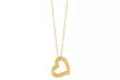 14k Gold Heart Shaped Tube Pendant Necklace - Second Medium