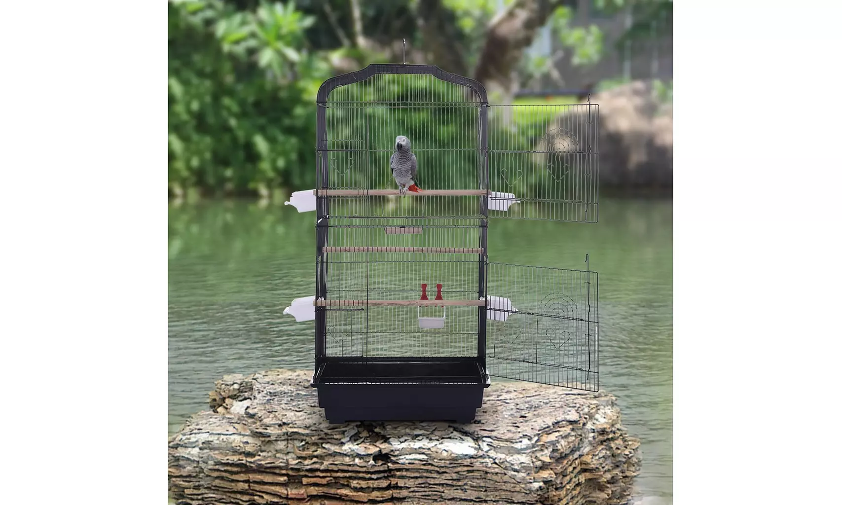 Rourlinge Portable Hanging Bird Cage - Primary Image