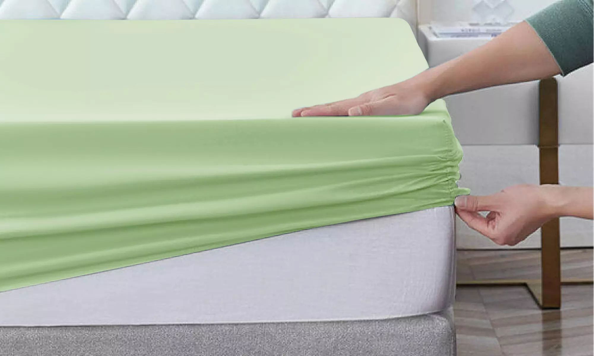 Lux Decor 16-Inch Deep Pocket Easy Fit Premium Soft Microfiber Fitted Sheet